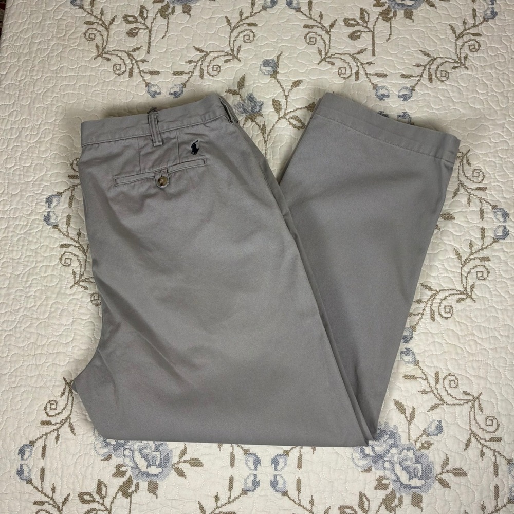 Polo Ralph Lauren Chino Mens 40/30 Gray Good Classic Fit Cotton Twill